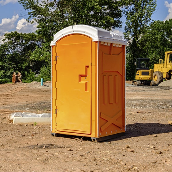 how often are the porta potties cleaned and serviced during a rental period in Oak Ridge North